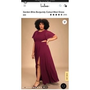 Lulu’s Garden Bliss Burgundy Cutout Maxi Dress